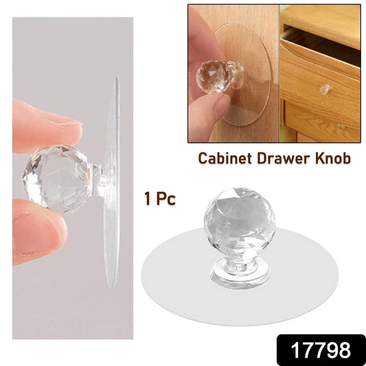 Clear Diamond Crystal Cabinet Knob & Pull Handle (1 Pc) Your Brand