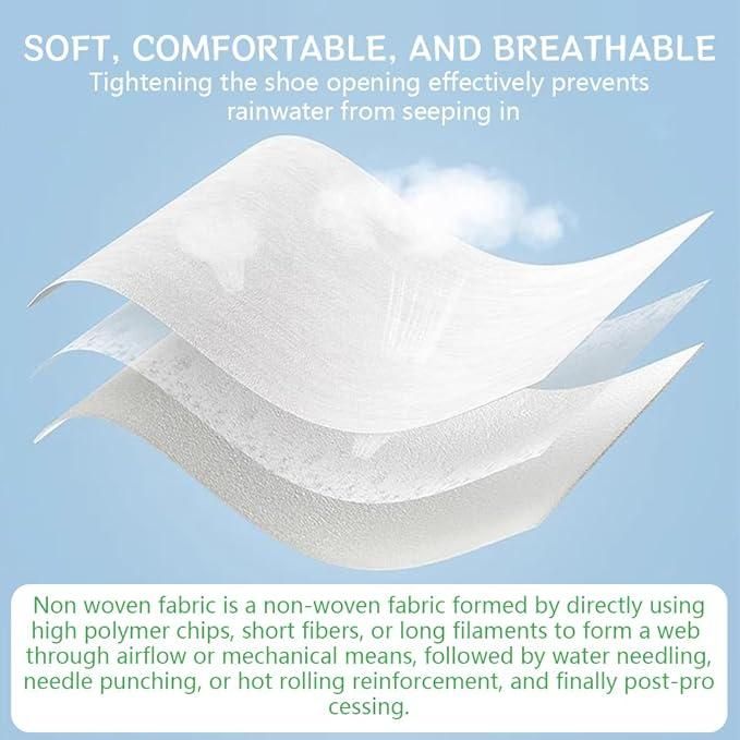 Soft breathable layers of disposable pet foot covers made from non-woven fabric to prevent rainwater seepage