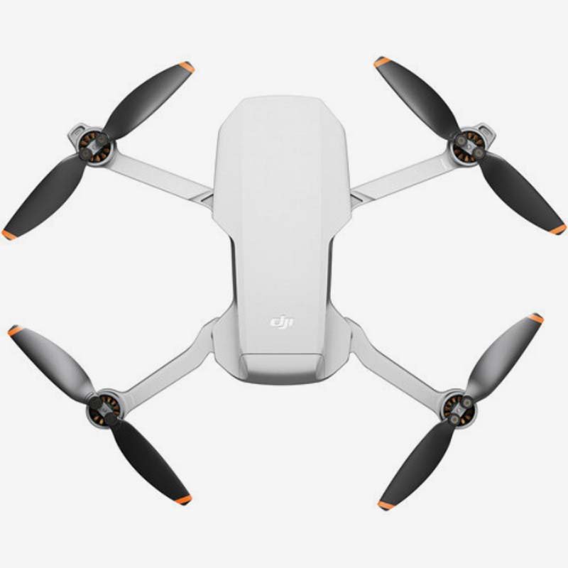 DJI Mini 2 SE Drone in sleek white design with black propellers for aerial photography