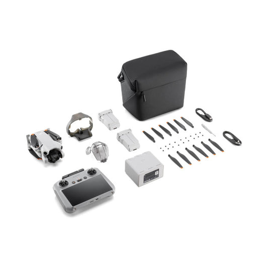 DJI Mini 4 Pro drone sale bundle including accessories, remote, and carrying case for aerial photography