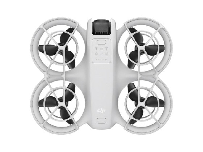 DJI Neo Fly More Combo drone in white with advanced safety features and responsive controls