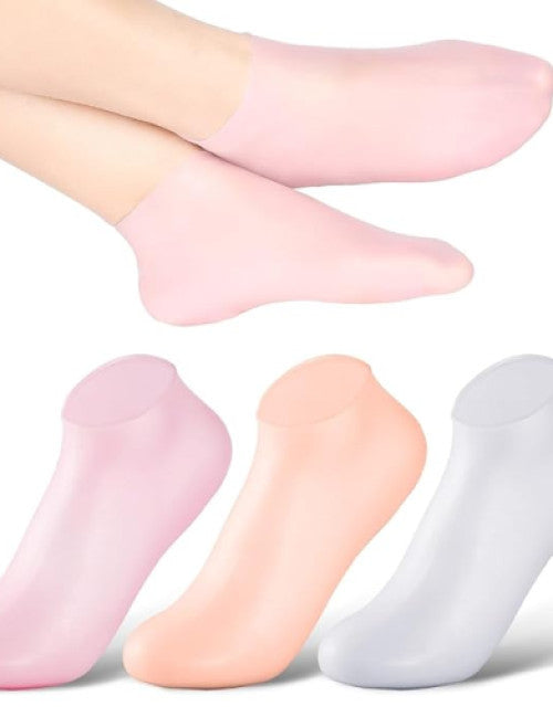 Dropdash dry cracked feet treatment socks in various pastel colors for effective foot care