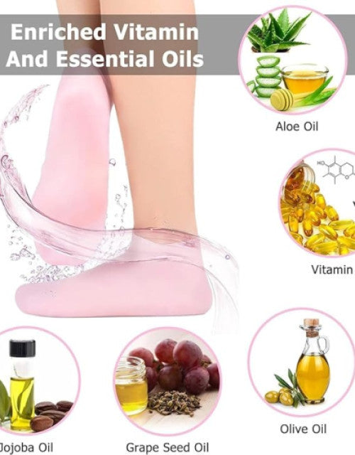 Dropdash dry cracked feet treatment socks infused with aloe oil and essential vitamins for moisturizing relief