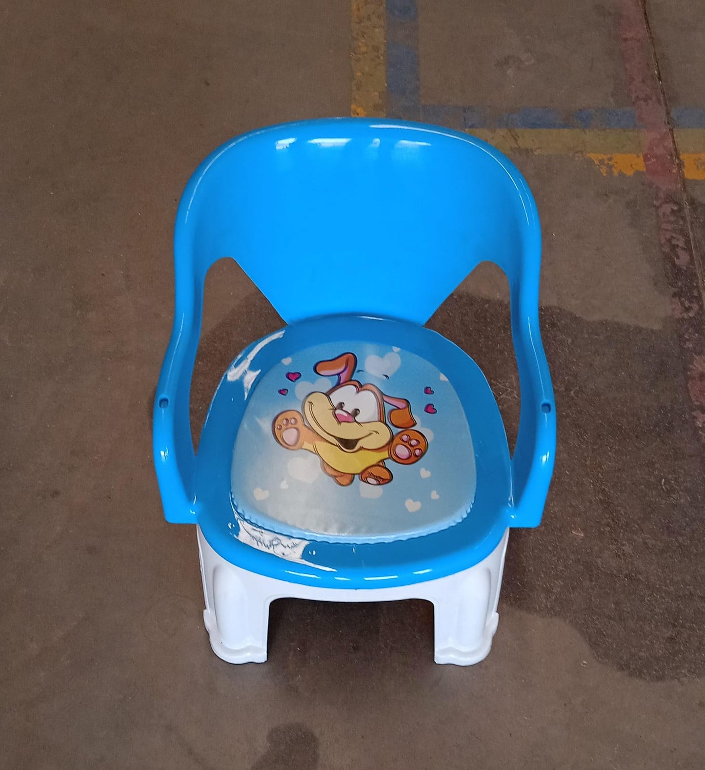 Plastic Multipurpose Strong and Durable Baby Chair with Cushion Base (1 Pc) Your Brand