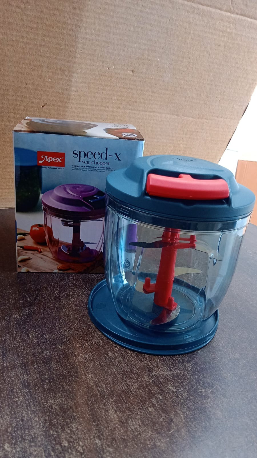 Apex Speed-X Hand-Powered Vegetable Chopper (1000 ML) Your Brand