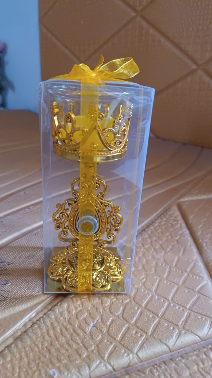 Flower Diwali Candle Holder with Plastic Stand , Diwali(1 Set) Your Brand