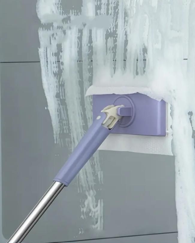 Easy clean mini mop using foam for efficient cleaning on tiled surfaces
