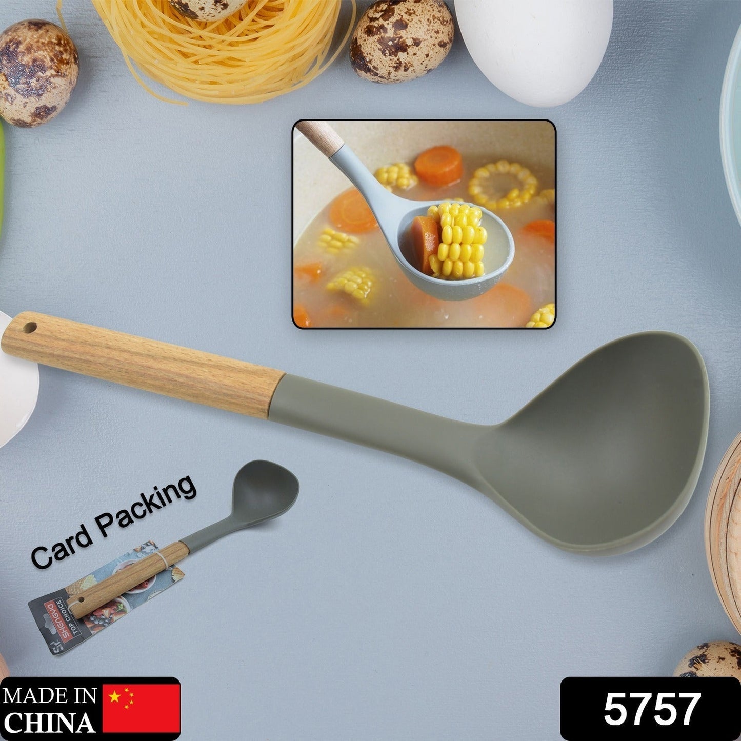 Plastic Kitchen Accessories Skimmer, Spatula Spoon & Soup Spoon Heat Resistant Non Stick Spoons Kitchen Cookware Items Heat Resistant Plastic Kitchen Utensils for Cooking, BPA FREE Gadgets for Non-Stick Cookware (1 Pc ) Your Brand