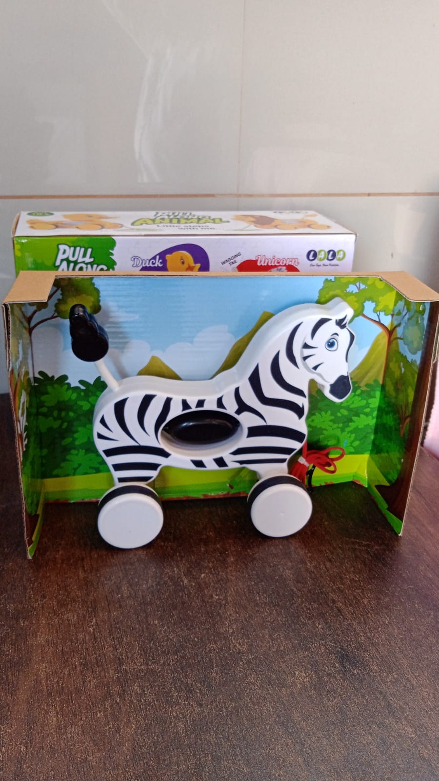 Zebra Pull Along Toy Baby Early Walking Pull Toy Rope Toy for Babies Walking Toy Your Brand