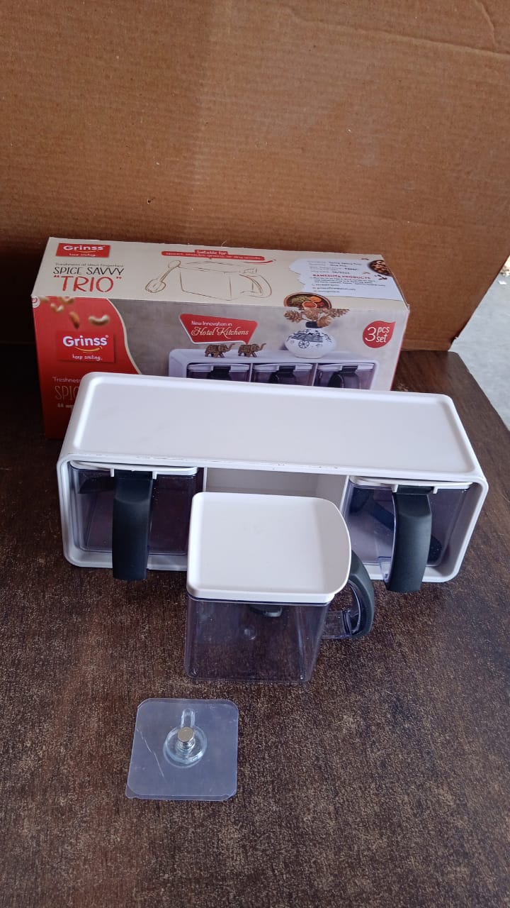 Grinss Modular Spice Storage Box Set (3 Pc) Your Brand