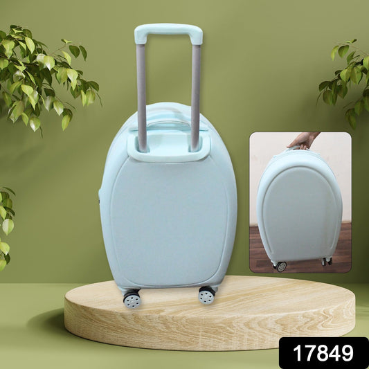 17849 Suitcase For Kids, Girls Green Small Cabin Hard Cover Holiday Carry On Trolley with Extendable Handle, Children's Luggage, Trolley Rolling Luggage for Toddlers Men Woman (Mix Color) Your Brand