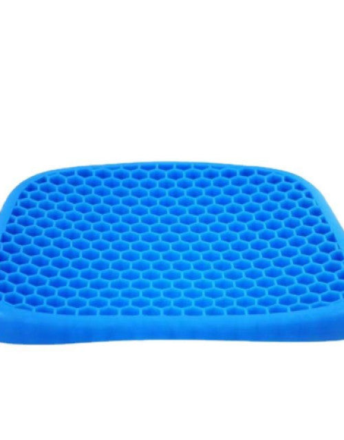 Dropdash extra large chair seat cushion in blue with breathable honeycomb design for kids' comfort