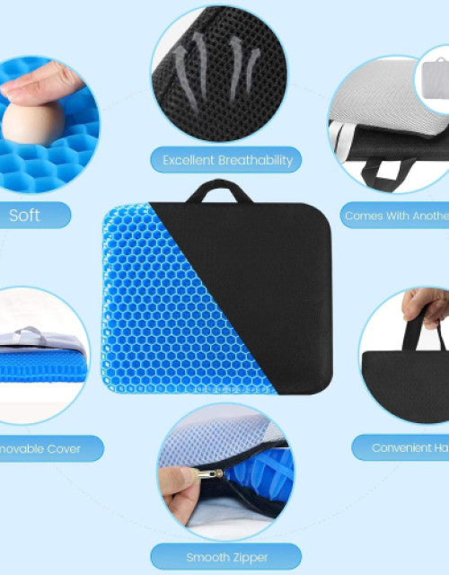 Dropdash extra large chair seat cushion featuring breathable honeycomb design and removable cover