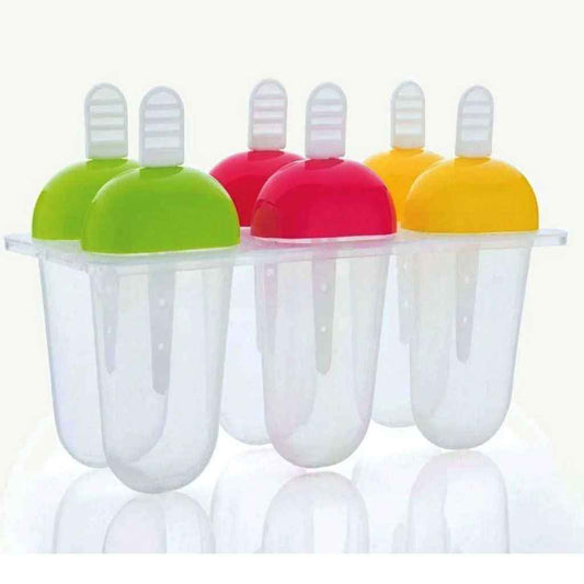 Multicolor Polypropylene Ice Mold Kulfi Maker 6Pcs