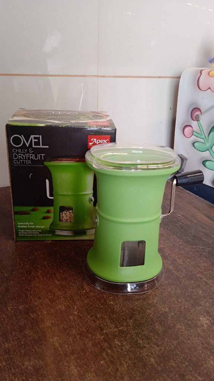 Apex Ovel Manual Chilly & Dry Fruit Cutter Grinder Your Brand