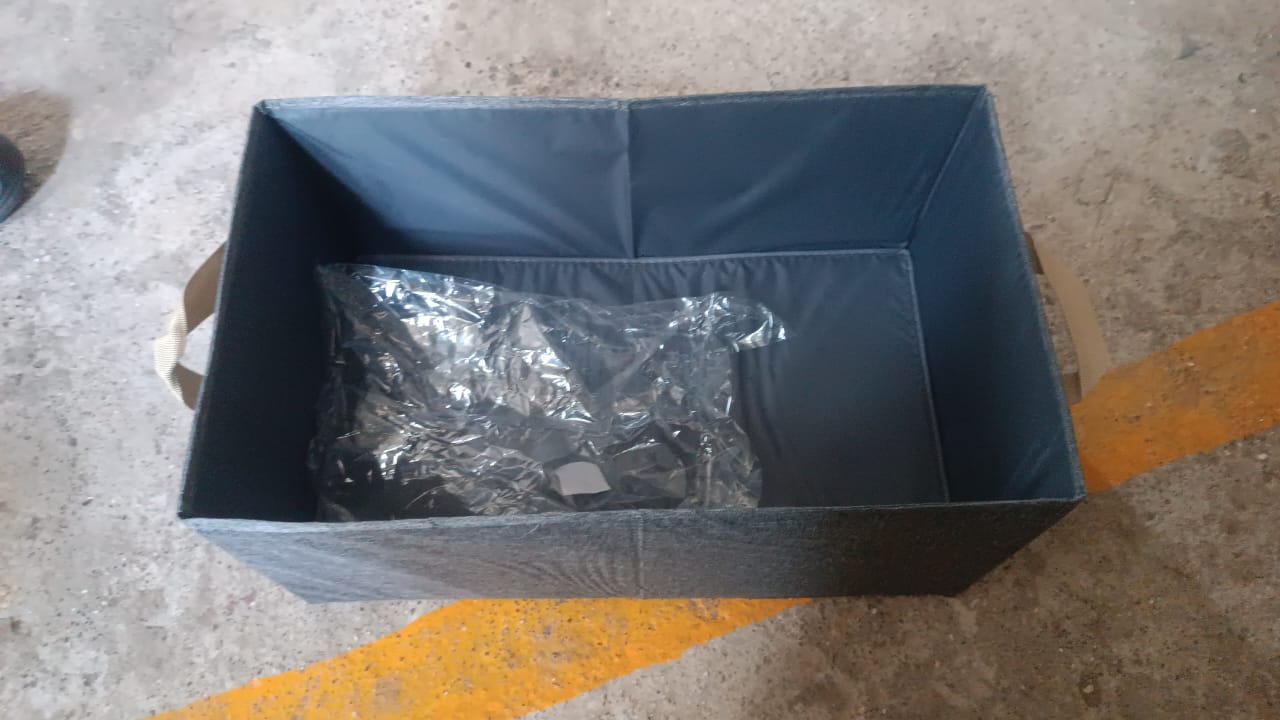 FOLDABLE CLOTH STORAGE BOX WITH HANDLES (47×28 CM) Your Brand
