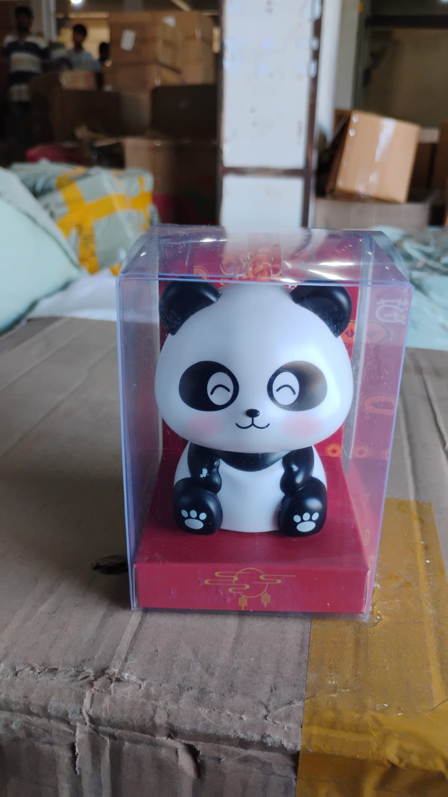 Solar Powered Moving Panda Car Dashboard Decoration – 1 Pc Your Brand