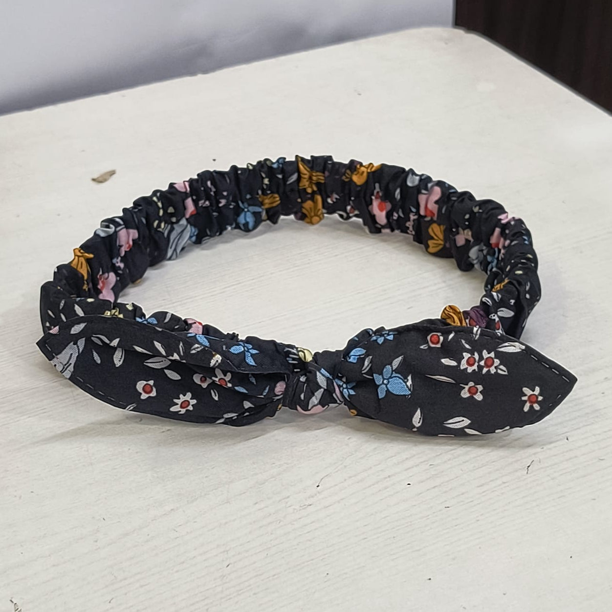 AM5426 Multicolour Rabbit Ear Hair Band - Adjustable, Polyester & Wire for Fashion and Sports