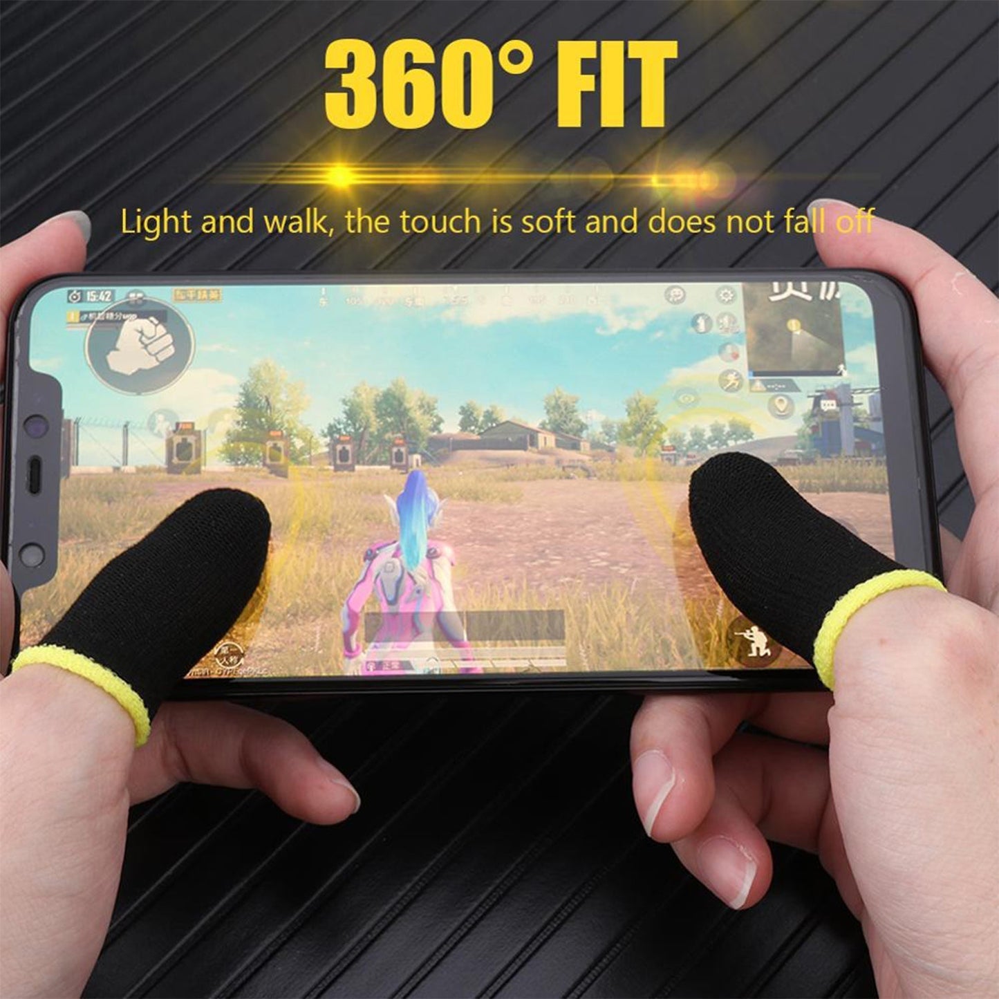 Your Brand Gaming Finger Sleeves for Mobile with 360 Fit for Comfortable Gameplay