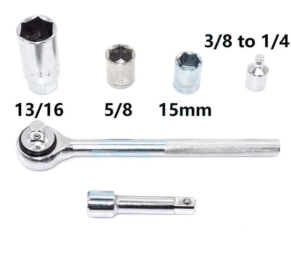 The Gir Farmer multipurpose screwdriver set with ratchet handle and five socket attachments