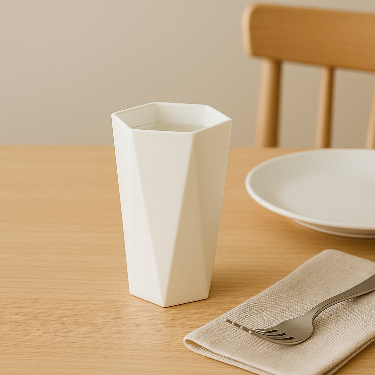 Hexagon Shape Plastic Drinking Glass Set (6 Pc) Your Brand