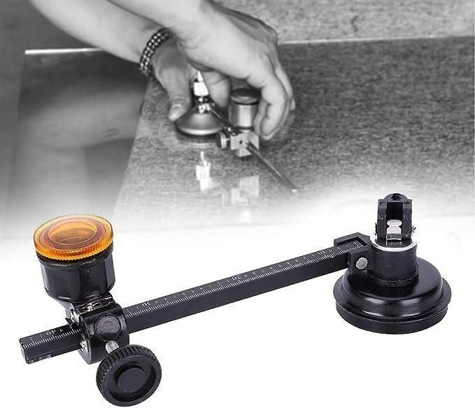 THE GIR FARMER glass compass cutter tool for precise circular glass cutting with adjustable arm and suction base