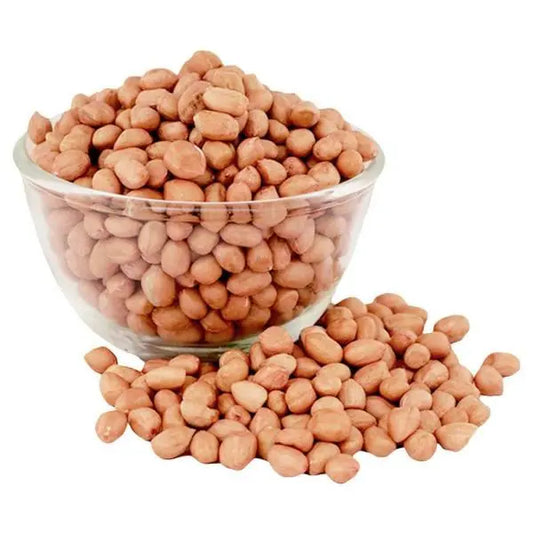 Bowl filled with raw peanuts 300g pack, showcasing their natural, unprocessed appearance