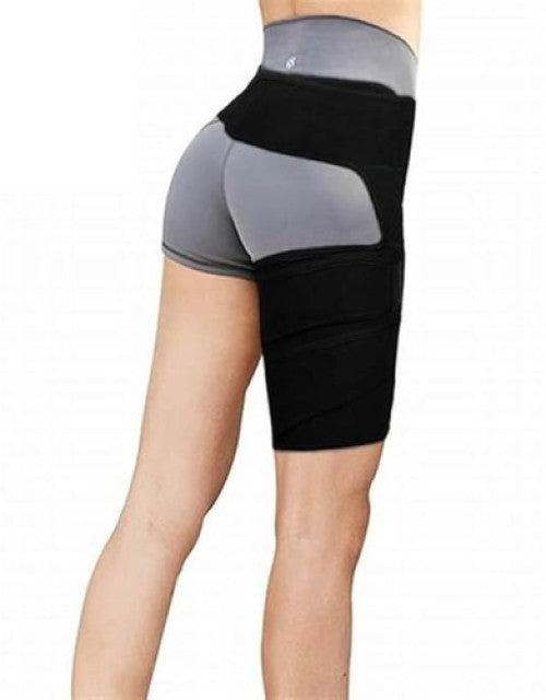 Dropdash hip compression brace designed for support and comfort during recovery and physical activities