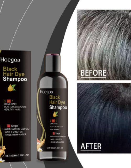 Dropdash organic hair dye shampoo for shiny, healthy hair with before and after results