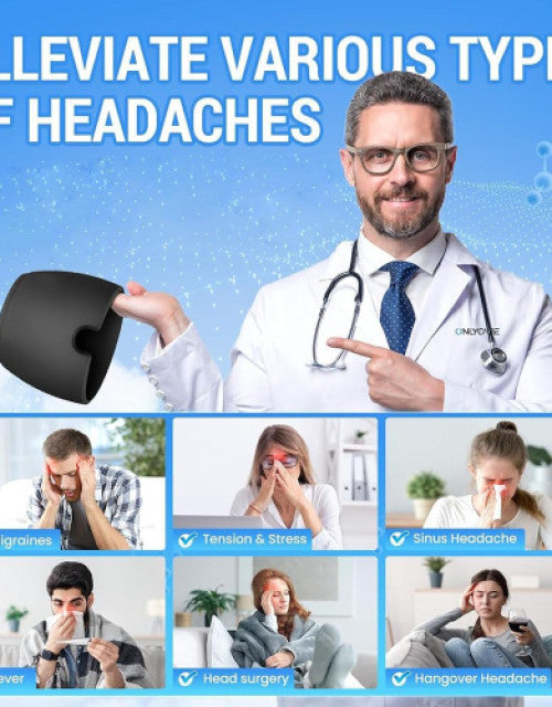 Dropdash ice gel headache relief mask for alleviating various types of headaches including migraines and tension