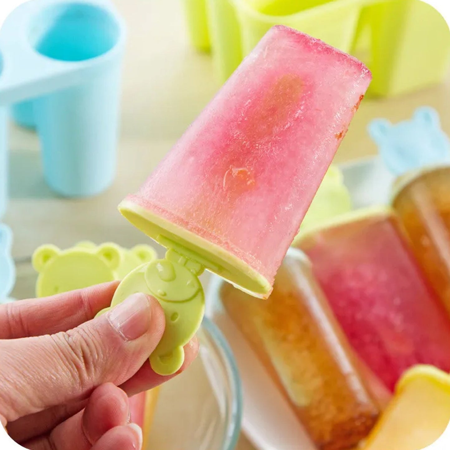 Plastic 6 Grid / Compartment sicle Ice Cream Mold (1 Pc) Your Brand