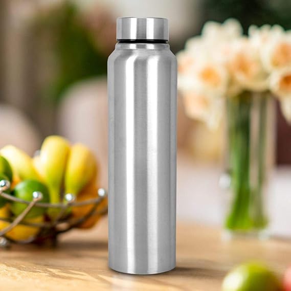 Infinity Artic bottle by THE GIR FARMER vacuum insulated stainless steel water bottle in silver finish