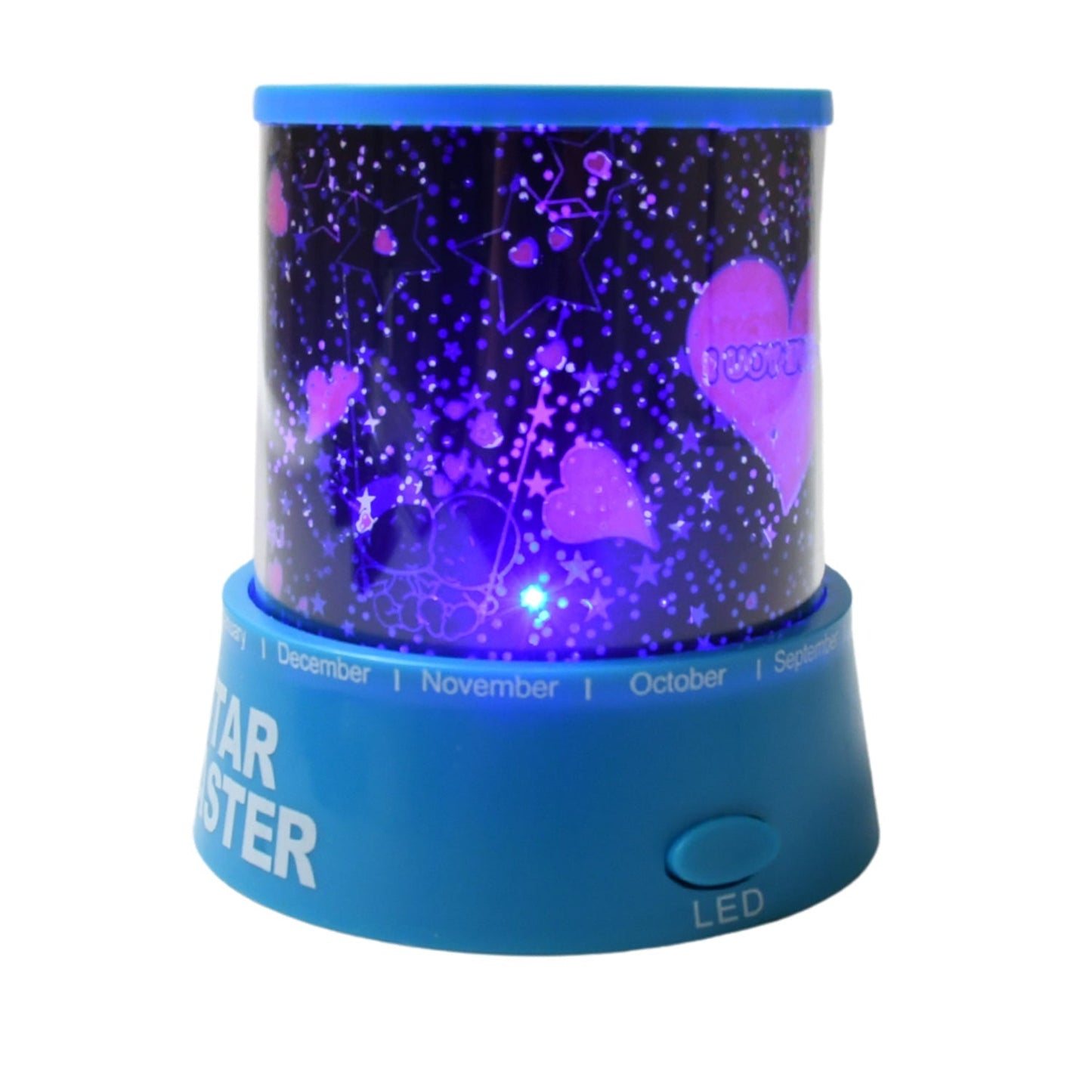 LED Projector Night Light Amazing Lamp, 3 Battery operated lamps, Rotation With the music Function, Master for Kids Bedroom Home Decoration Night Romantic Gift (Battery Not Included / 1 pc) Your Brand