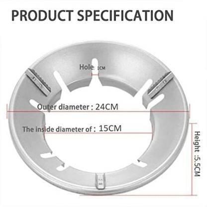 THE GIR FARMER kitchen gas stove flame protector with 24cm outer diameter and 15cm inner diameter metal ring