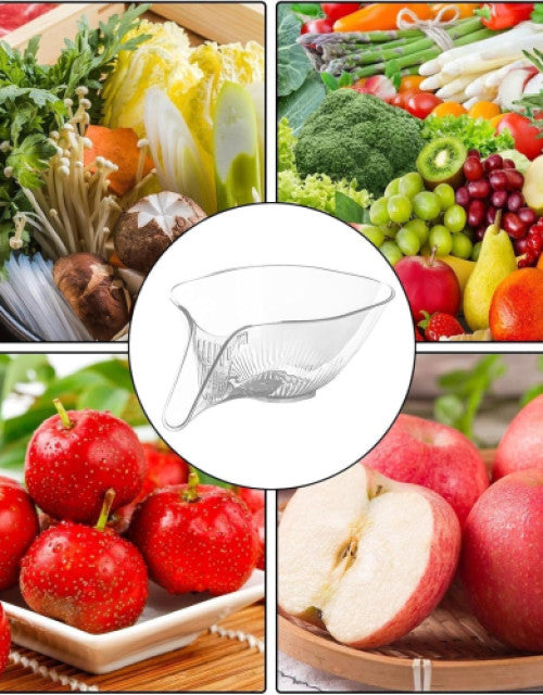 Clear kitchen sink drain basket for catching food scraps and keeping your kitchen organized