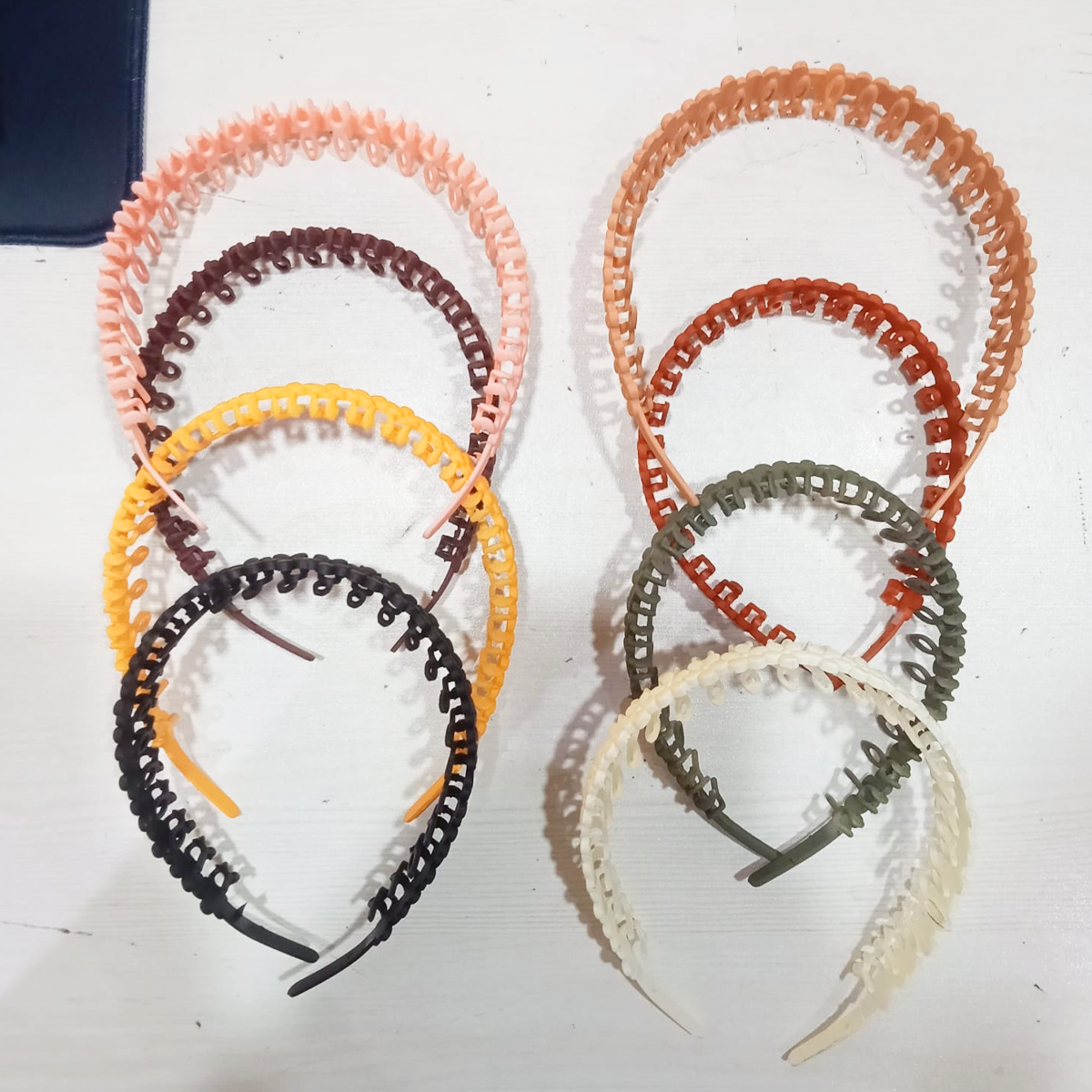 Set of colorful korean style hair accessories headbands with textured design by Amd-Deodap