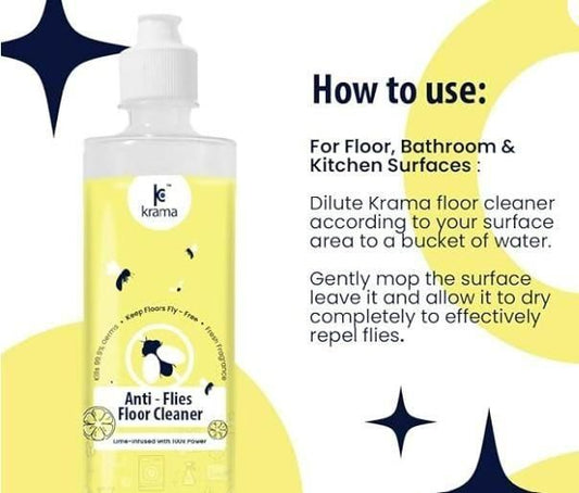 THE GIR FARMER Anti Flies Floor Cleaner bottle with usage instructions and natural fly repellent pack of 2