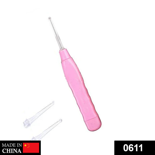 Pink LED flashlight earpick with tweezer for effective ear cleaning and hygiene
