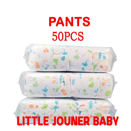 Pack of 50 organic XXL baby diapers from THE GIR FARMER with colorful designs for comfortable baby care