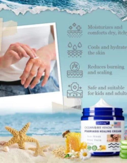 Dropdash bee venom psoriasis cream moisturizing and healing skin with soothing ingredients
