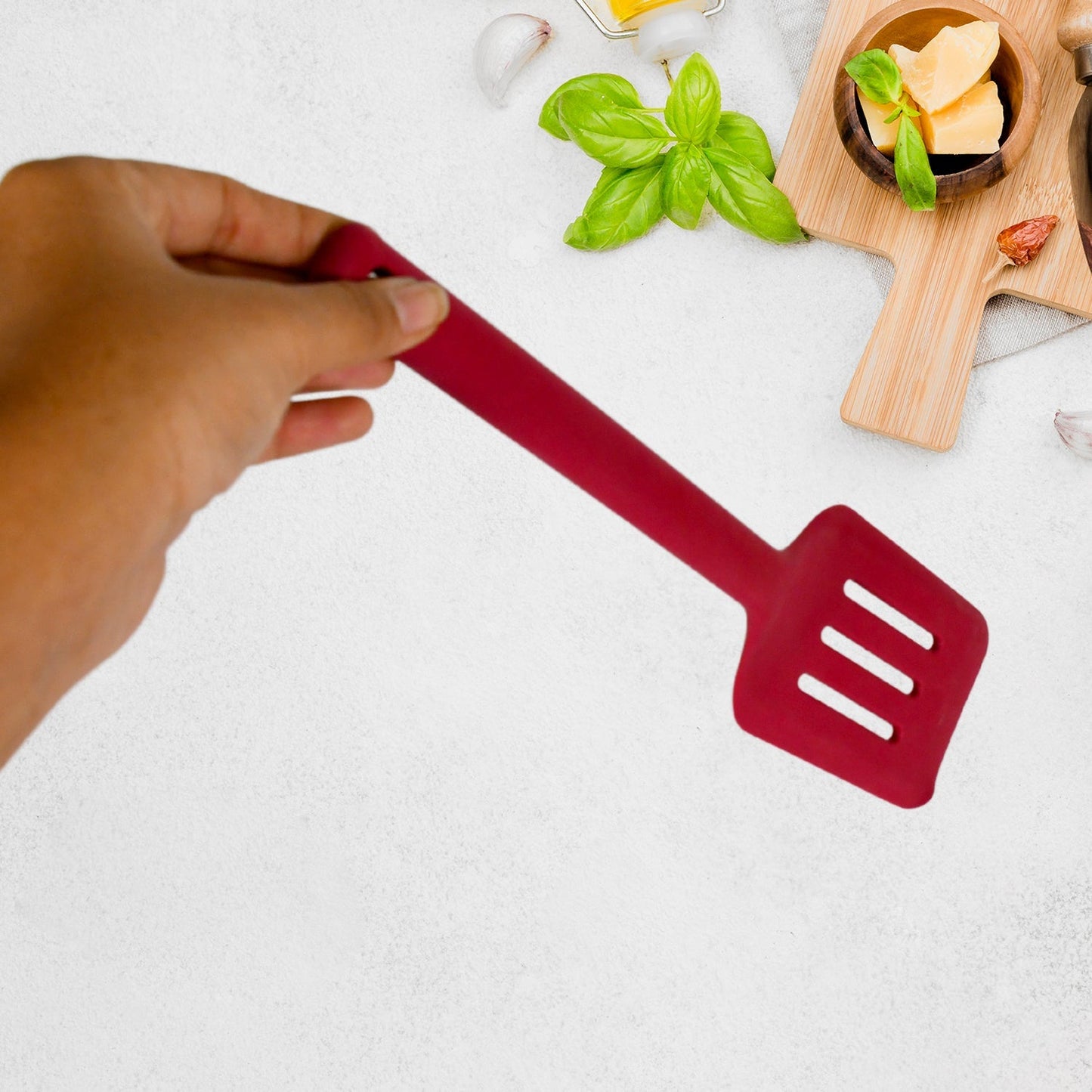 Multipurpose Silicone Spoon, Silicone Basting Spoon Non-Stick Kitchen Utensils Household Gadgets Heat-Resistant Non Stick Spoons Kitchen Cookware Items For Cooking and Baking (6 Pcs Set) Your Brand