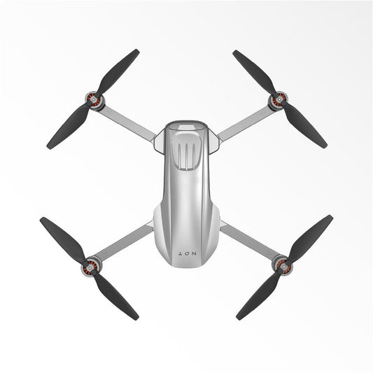 Silver Made In India Drone Not ORO 2k with four rotors for aerial photography and videography
