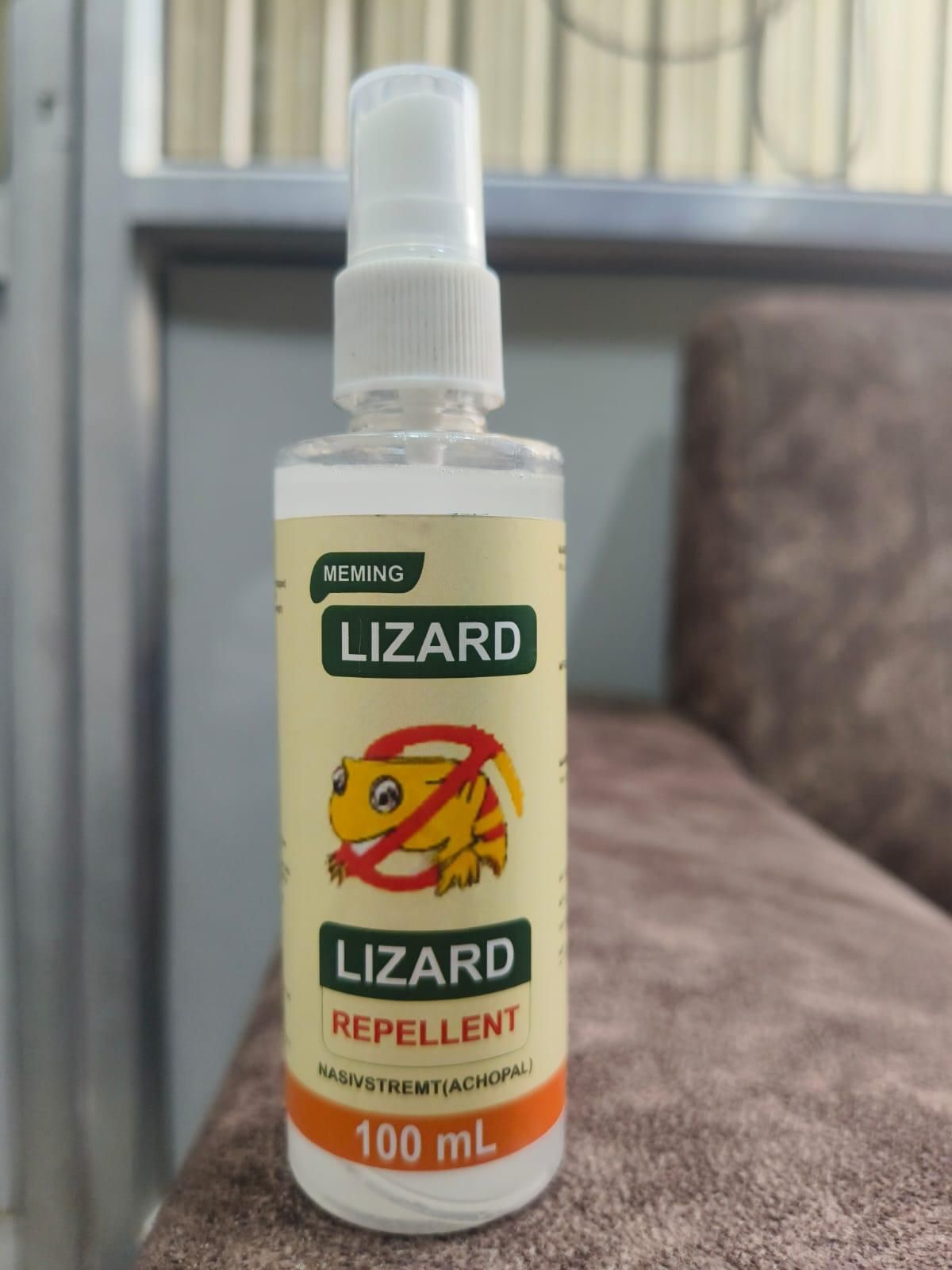 THE GIR FARMER chemical-free lizard control spray in 100ml transparent bottle with yellow label