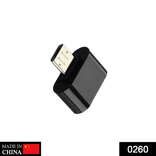 Micro USB OTG adapter for Android in sleek black design for easy device connectivity