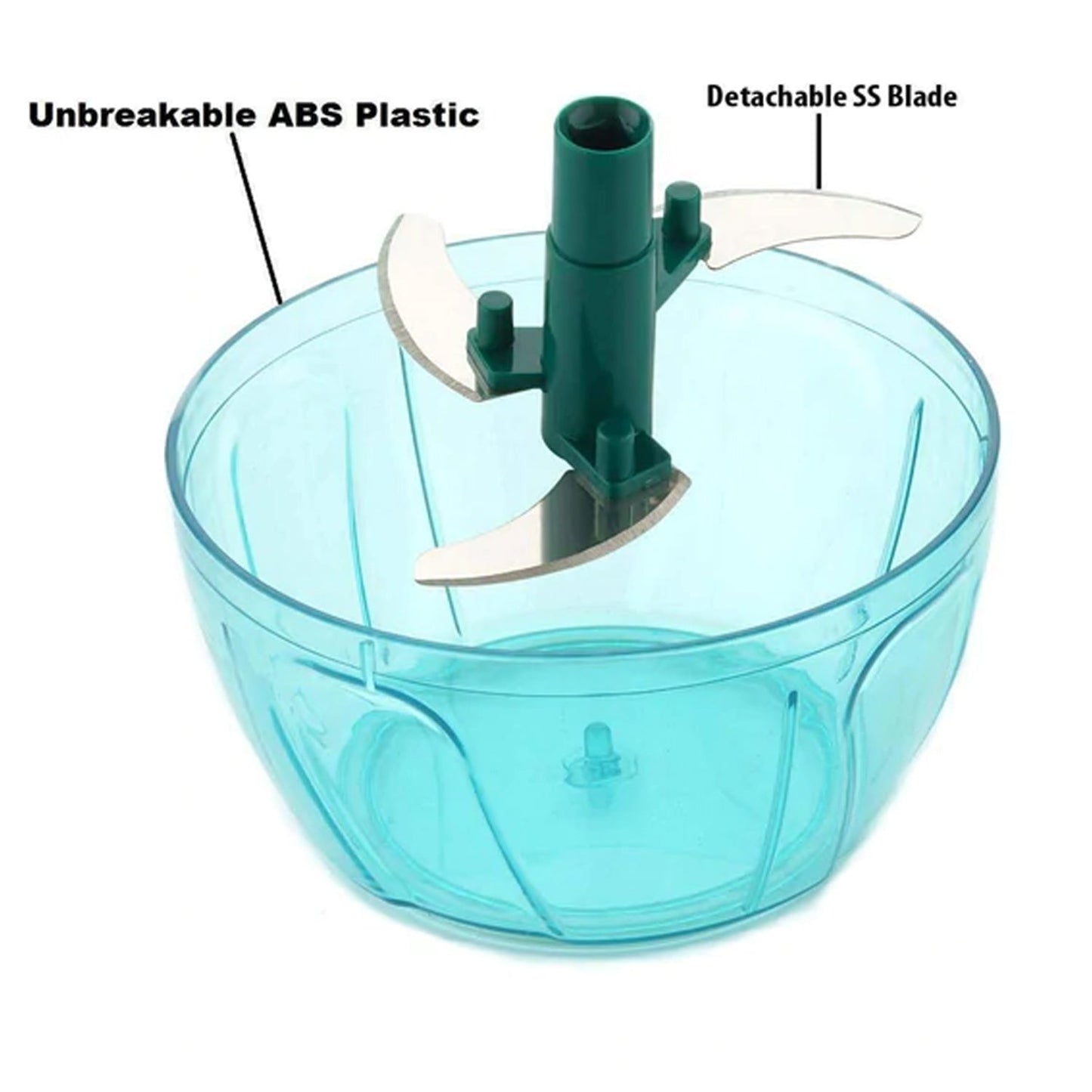 Wukusy mini vegetable chopper with unbreakable ABS plastic and detachable stainless steel blade