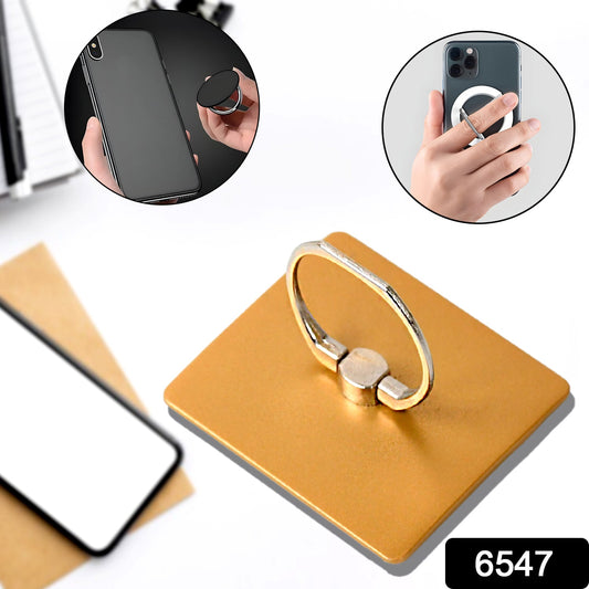 Your Brand mobile phone finger stand grip in gold for secure holding and hands-free use