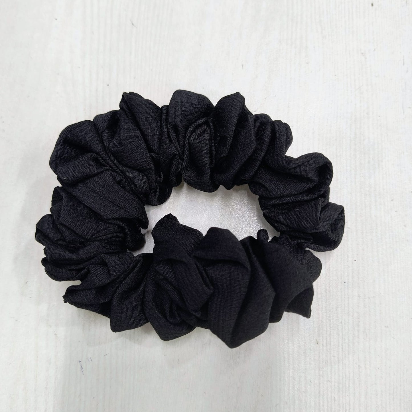 Black mulberry silk elastic band for hair by Amd-Deodap with soft and smooth texture