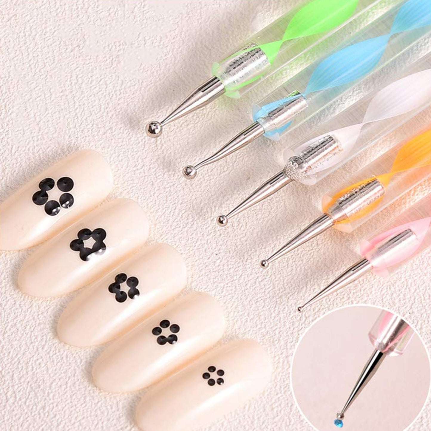 Colorful Nail Art Pen Set for Women with Various Tips for Creative Nail Designs