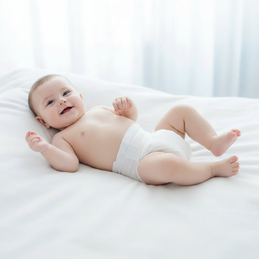 THE GIR FARMER natural eco-friendly baby diapers in a packaged stack for environmentally conscious parents