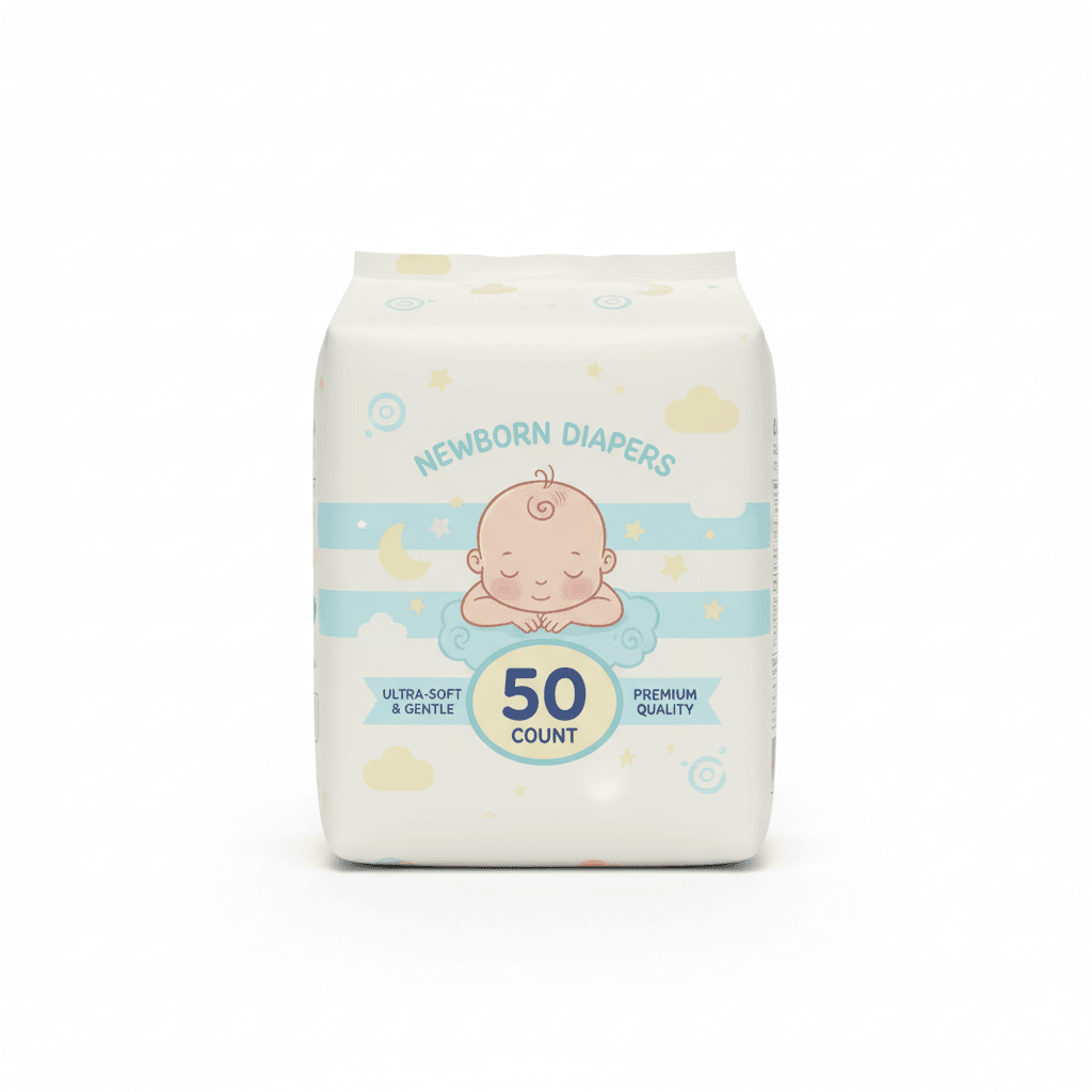 Baby Diapers Pack of 50 – Leak-Proof & Ultra-Soft